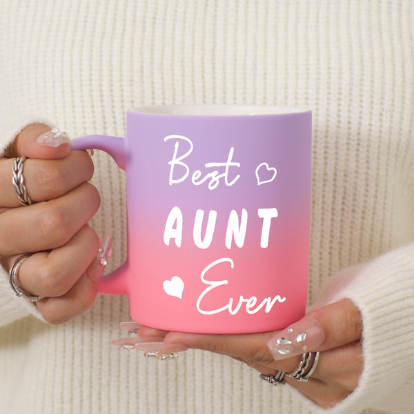 1pc,  Best aunt ever Coffee Mug, 11oz Ceramic Coffee Cups, Water Cups For Grandma，Birthday Gifts, Holiday Gifts