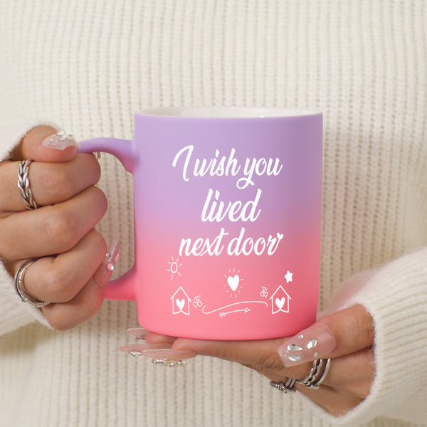 1pc, I Wish You Lived Next Door Coffee Mug, Ceramic Coffee Mug